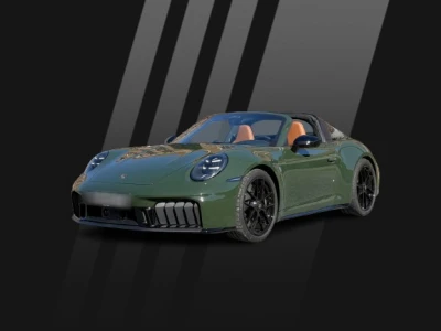 Porsche 911 Targa 4 GTS HEV Exclusive open sky in PTS green